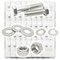Boltsandnuts.Com Metric Class A2 Stainless Coarse Hex Cap Screws, Hex Nuts, Flat & Lock Washers - 2011 PCS Assortment Kit #318 - alternate 1